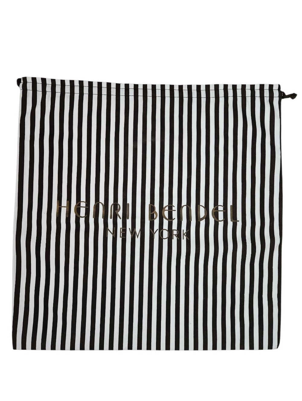 HENRI BENDEL NEW YORK Authentic Signature Striped Drawstring Bag | SZ 23" Sq